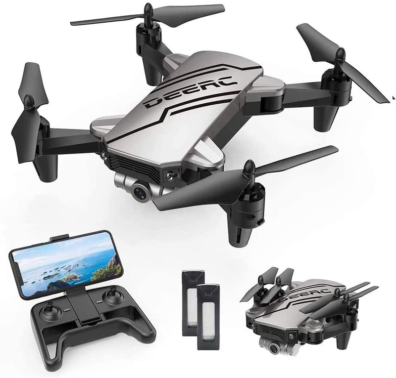 DEERC D20 Mini Drone for Kids with 720P HD FPV Camera Remote Control Toys Gifts for Boys Girls with Altitude Hold, Headless Mode, One Key Start Speed Adjustment, 3D Flips 2 Batteries, Silver Cameras & Optics > Cameras > Film Cameras DEERC Default Title  