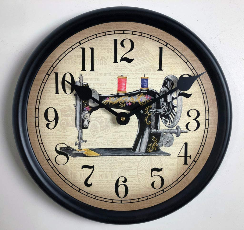Sewing Room 2 Wall Clock, Available in 8 Sizes, Most Sizes Ship 2-3 Days, Whisper Quiet. Home & Garden > Decor > Clocks > Wall Clocks The Big Clock Store 2. Sewing Room 30-inch framed 