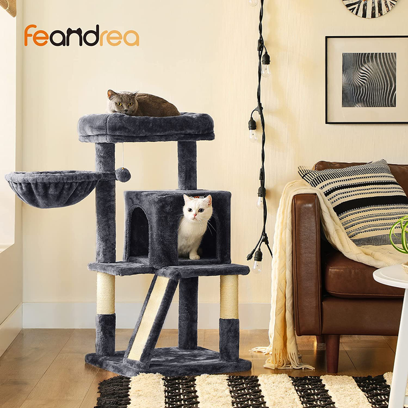 FEANDREA Cat Tree with Sisal-Covered Scratching Posts, Cat Tower, Cat Condo Animals & Pet Supplies > Pet Supplies > Cat Supplies > Cat Beds FEANDREA   