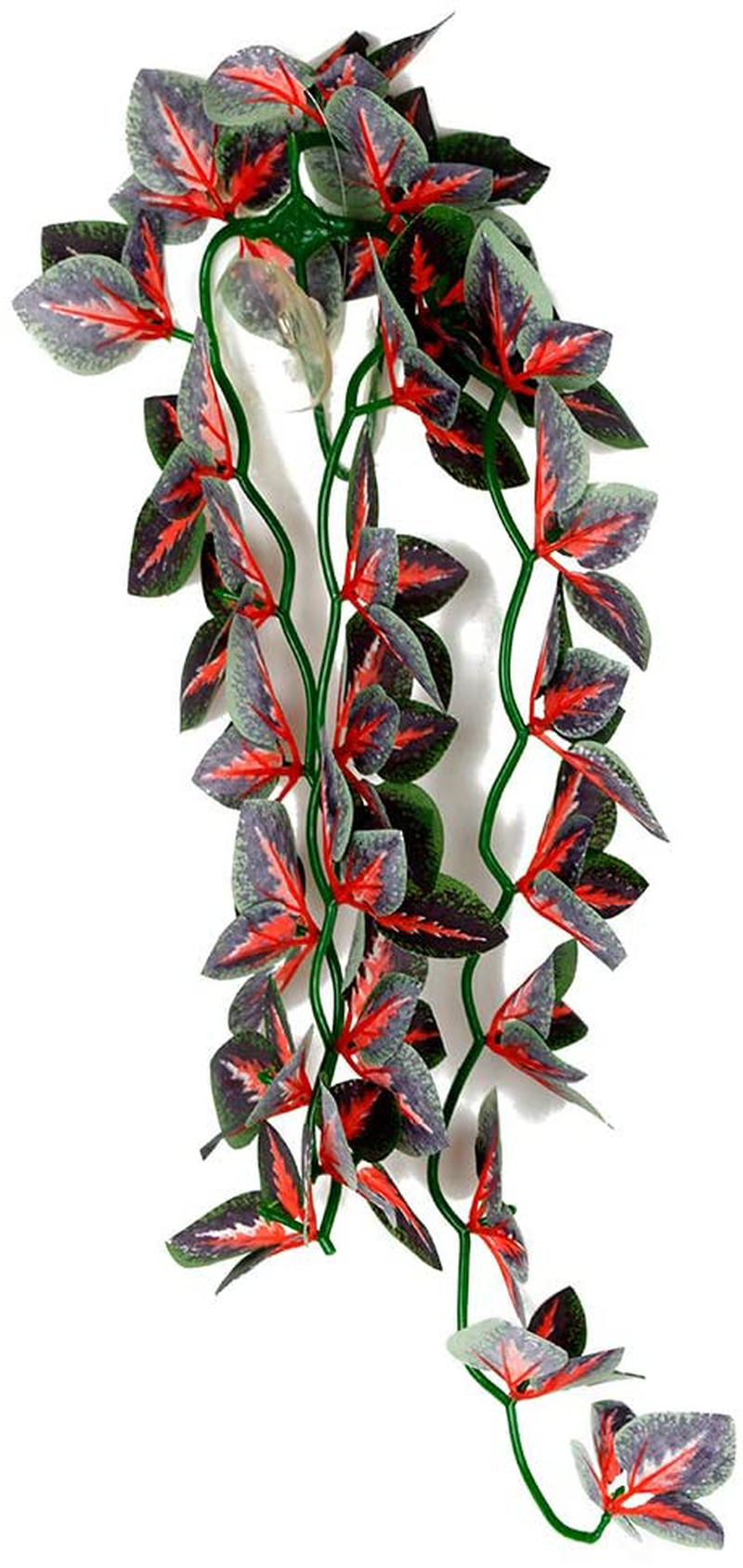 Reptiles Plants ,2 Pieces Hanging Silk Terrarium Leaves for Reptile & Amphibian Habitat Décor Ornaments with Suction Cup for Bearded Dragons,Lizards,Geckos,Snake Pets Tank Habitat Decorations Animals & Pet Supplies > Pet Supplies > Reptile & Amphibian Supplies fivebull   