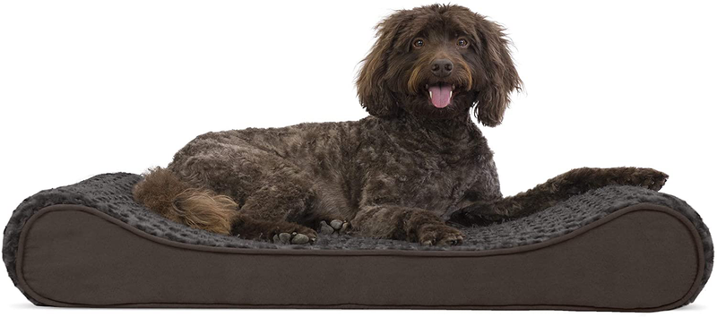 Furhaven Orthopedic, Cooling Gel, and Memory Foam Pet Beds for Small, Medium, and Large Dogs - Ergonomic Contour Luxe Lounger Dog Bed Mattress and More Animals & Pet Supplies > Pet Supplies > Dog Supplies > Dog Beds Furhaven Pet Products, Inc Ultra Plush Chocolate Contour Bed (Orthopedic Foam) Large (Pack of 1)