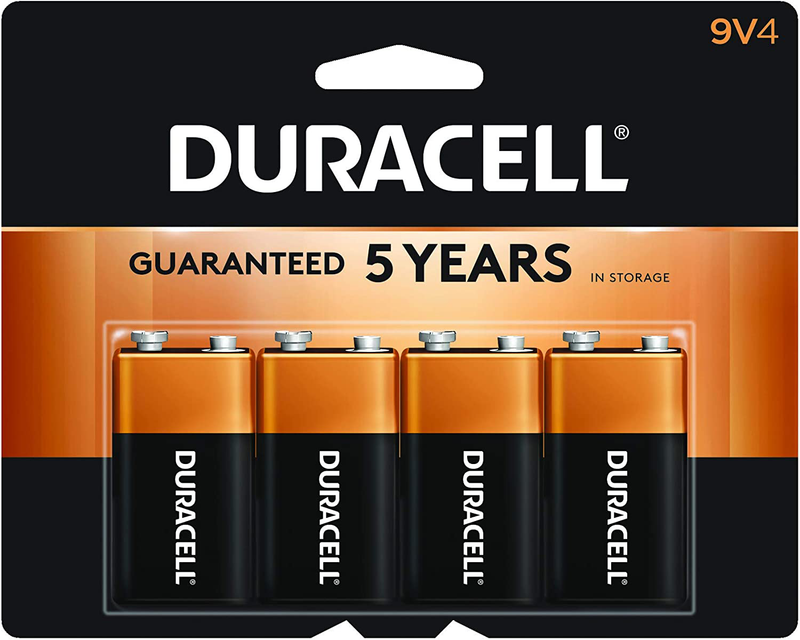 Duracell - CopperTop 9V Alkaline Batteries - long lasting, all-purpose 9 Volt battery for household and business - 4 count Electronics > Electronics Accessories > Power > Batteries Duracell 4 Count  