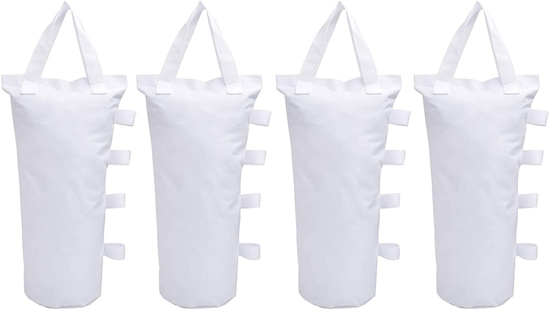 MOPHOEXII 4-Pack Canopy Weights Bag Leg Weight for Pop up Canopy Tent, Sand Bags for Patio Umbrella Instant Outdoor Sun Shelter- White Home & Garden > Lawn & Garden > Outdoor Living > Outdoor Structures > Canopies & Gazebos MOPHOEXII Default Title  