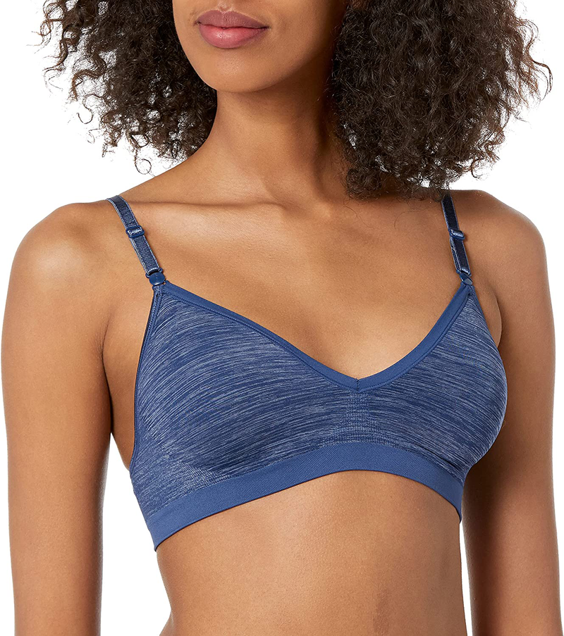Hanes Women's Comfy Support Wirefree Bra MHG795 ApparApparel & Accessories > Clothing > Underwear & Socks > Brasel & Accessories > Clothing > Underwear & Socks > Bras Hanes In the Navy Heather X-Large 