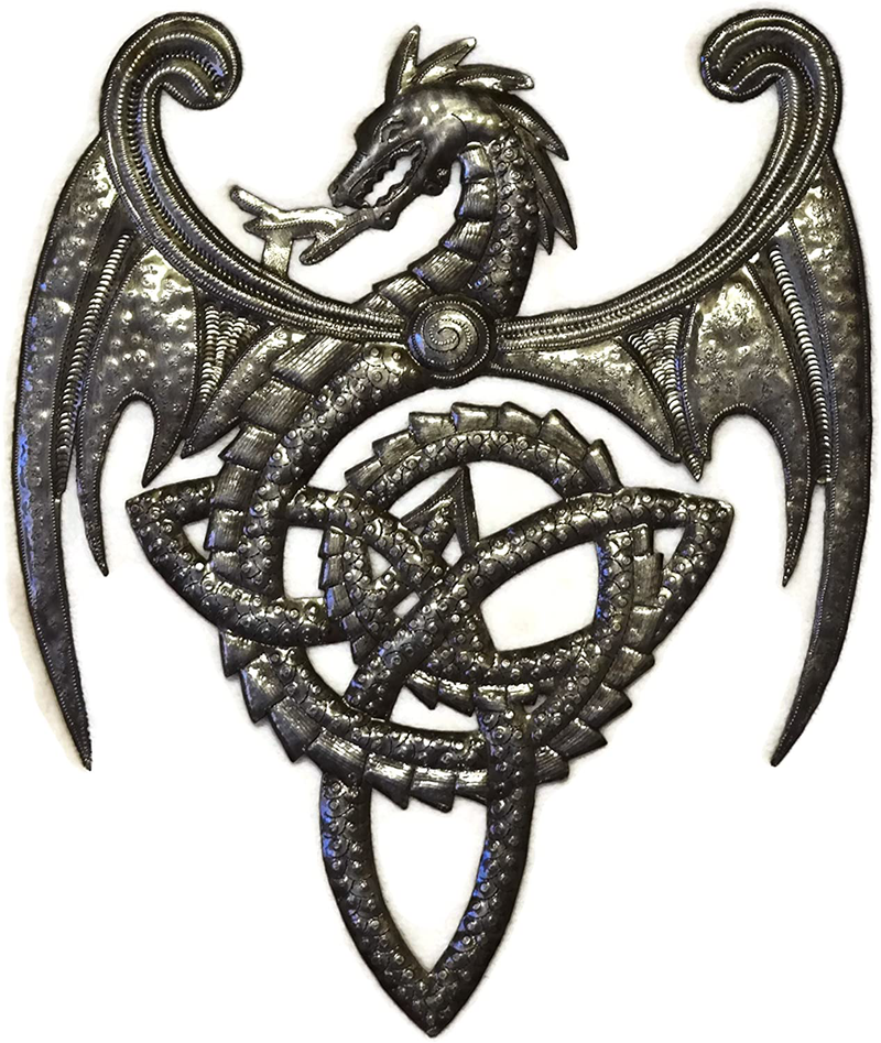 It's Cactus Dragon, Metal Wall Mounted Art, Mythical, Celtic, and Gothic Sculpture, 14 in. x 17 in. Home & Garden > Decor > Artwork > Sculptures & Statues It's Cactus Default Title  