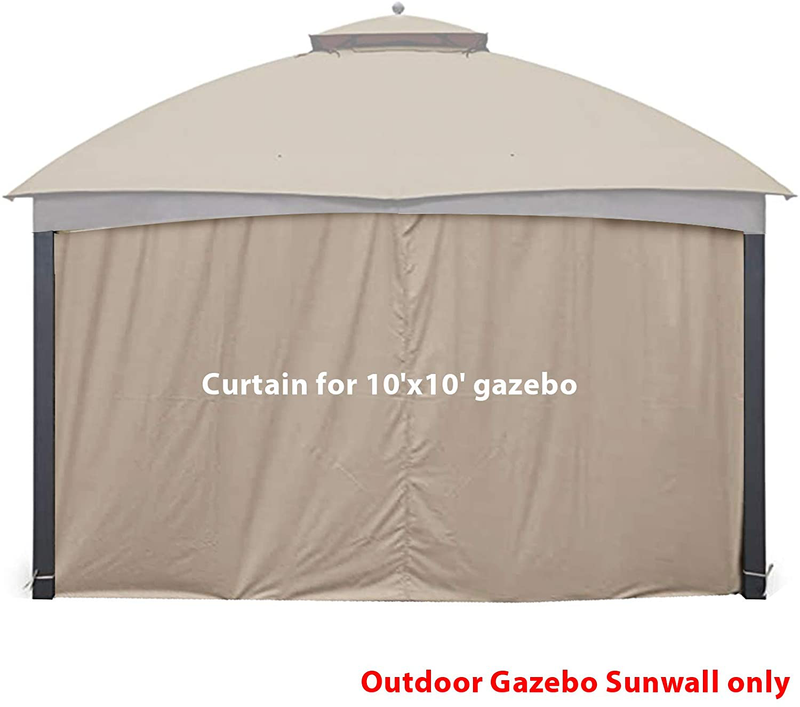 CoastShade Gazebo Replacement Sunwall for 8x8 or 10x10 or 10x12 or 10x13 or 10x14 Outdoor Gazebo,Only 1 Panel Sidewall 6.7FT Height,Beige Home & Garden > Lawn & Garden > Outdoor Living > Outdoor Structures > Canopies & Gazebos CoastShade   
