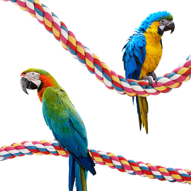 Jusney Bird Rope Perches, Comfy Perch Parrot Toys for Rope Bungee Bird Toy [1 Pack] Animals & Pet Supplies > Pet Supplies > Bird Supplies Jusney   