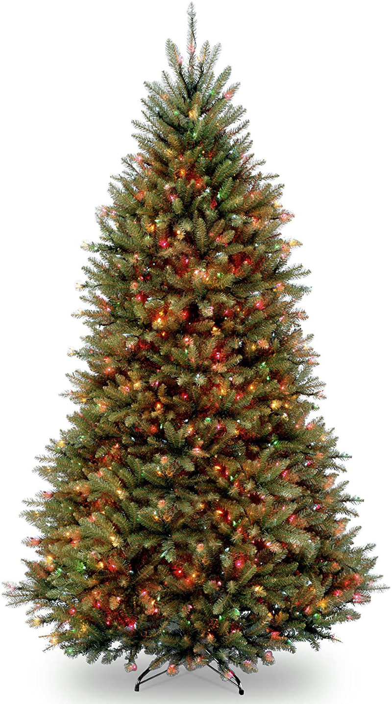 National Tree Company Pre-lit Artificial Christmas Tree | Includes Pre-strung Multi-Color Lights and Stand | Dunhill Fir - 7.5 ft Home & Garden > Decor > Seasonal & Holiday Decorations > Christmas Tree Stands National Tree Company Green 9ft 