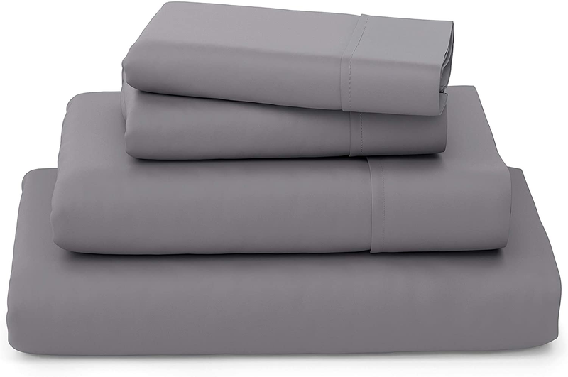 Cosy House Collection Luxury Bamboo Bed Sheet Set - Hypoallergenic Bedding Blend from Natural Bamboo Fiber - Resists Wrinkles - 4 Piece - 1 Fitted Sheet, 1 Flat, 2 Pillowcases - King, White Home & Garden > Linens & Bedding > Bedding Cosy House Collection Grey King 
