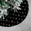 DegGod Plush Christmas Tree Skirts, 48 inches Luxury Snowy White Faux Fur Xmas Tree Base Cover Mat with Silver Snowflakes for Xmas New Year Home Party Decorations (Silver, 48 inches) Home & Garden > Decor > Seasonal & Holiday Decorations > Christmas Tree Skirts DegGod Black 30 inches 
