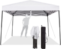 Enoah Outdoor Pop Up Canopy Tent, Easy Set-up 10' x 10' Base 8' x 8' Top,Slant Leg Folding Instant Shelter for Beach,Party and Camping,White Home & Garden > Lawn & Garden > Outdoor Living > Outdoor Structures > Canopies & Gazebos Enoah White 8 x 8 