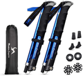 MC Trekking Poles Collapsible 2-Pc-Pack Lightweight 7075 Aluminum Adjustable 42”-51” for Hiking Camping Mounting Trail