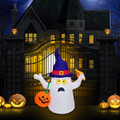 Halloween Party Decorations Outdoor Inflatables Pumpkin - 4 Ft Green Eyes, Halloween Blow Up Yard Decor with LED Lights, Halloween Party Favors, Outside, Garden, Lawn Decorations Home & Garden > Decor > Seasonal & Holiday Decorations OuToorDoor white-ghost  