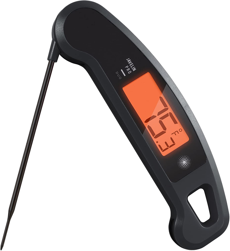 Lavatools Javelin PRO Duo Ambidextrous Backlit Professional Digital Instant Read Meat Thermometer for Kitchen, Food Cooking, Grill, BBQ, Smoker, Candy, Home Brewing, Coffee, and Oil Deep Frying Home & Garden > Kitchen & Dining > Kitchen Tools & Utensils Lavatools Stealth Ink  