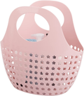Portable Storage Basket, Plastic Storage Bins with Handle for Dorm, Bathroom, Garden, Cleaning Supplies, Blue Sporting Goods > Outdoor Recreation > Camping & Hiking > Portable Toilets & Showers Andmey Pink-2  