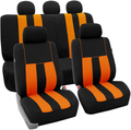 FH Group FB036BLACK115 Seat Cover (Airbag Compatible and Split Bench Black) Vehicles & Parts > Vehicle Parts & Accessories > Motor Vehicle Parts > Motor Vehicle Seating FH Group Orange  