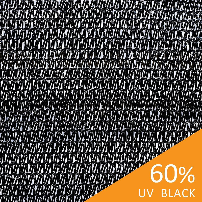 Ecover 60% Shade Cloth Sunblock Fabric Cut Edge with Free Cilps UV Resistant for Garden Plants Cover, Black, 10 x 20ft Home & Garden > Lawn & Garden > Outdoor Living > Outdoor Umbrella & Sunshade Accessories Ecover   