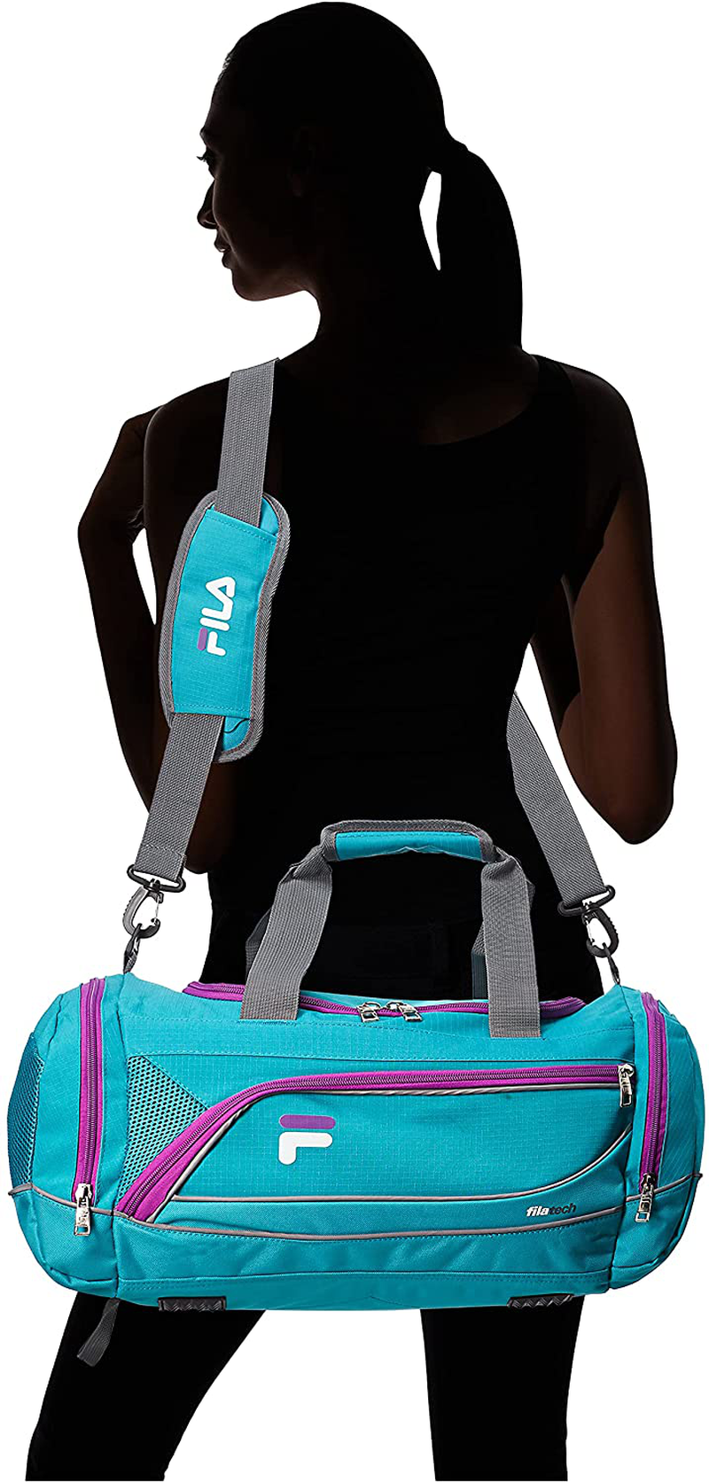 Fila Sprinter 19" Sport Duffel Bag, Teal/Purple, One Size Home & Garden > Household Supplies > Storage & Organization Fila Luggage   