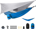 Comfortable Camping Hammock with Rain Fly and Bug Net - Easy Setup Mosquito Hammock with Rain Fly - Lightweight Backpacking Hammock with Mosquito Net - Portable Survival Hammock for Outdoor Camping Home & Garden > Lawn & Garden > Outdoor Living > Hammocks LEADVENST Royal Blue  