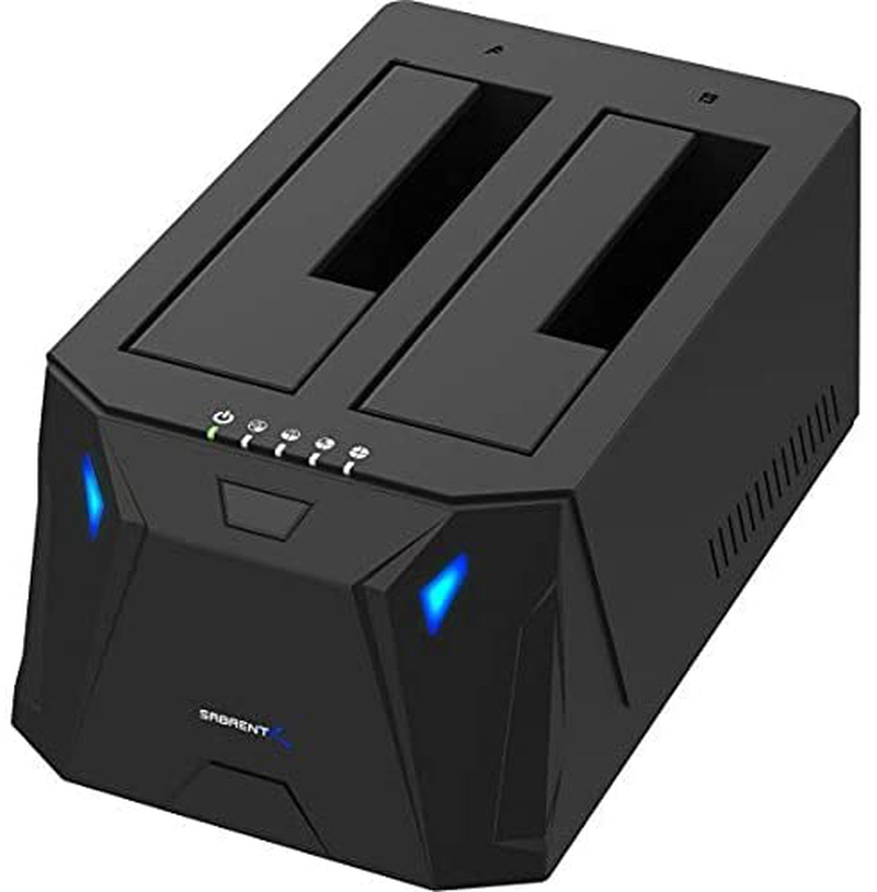 Sabrent USB 3.0 to SATA I/II/III Dual Bay External Hard Drive Docking Station for 2.5 or 3.5in HDD, SSD with Hard Drive Duplicator/Cloner Function [10TB Support] (EC-HD2B) Electronics > Electronics Accessories > Computer Components > Storage Devices > Hard Drive Accessories > Hard Drive Enclosures & Mounts SABRENT 2 Bay  