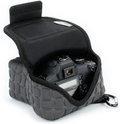 USA GEAR DSLR SLR Camera Sleeve Case (Black) with Neoprene Protection, Holster Belt Loop and Accessory Storage - Compatible With Nikon D3400, Canon EOS Rebel SL2, Pentax K-70 and Many More Cameras & Optics > Camera & Optic Accessories > Camera Parts & Accessories > Camera Bags & Cases USA Gear Deluxe Gray  