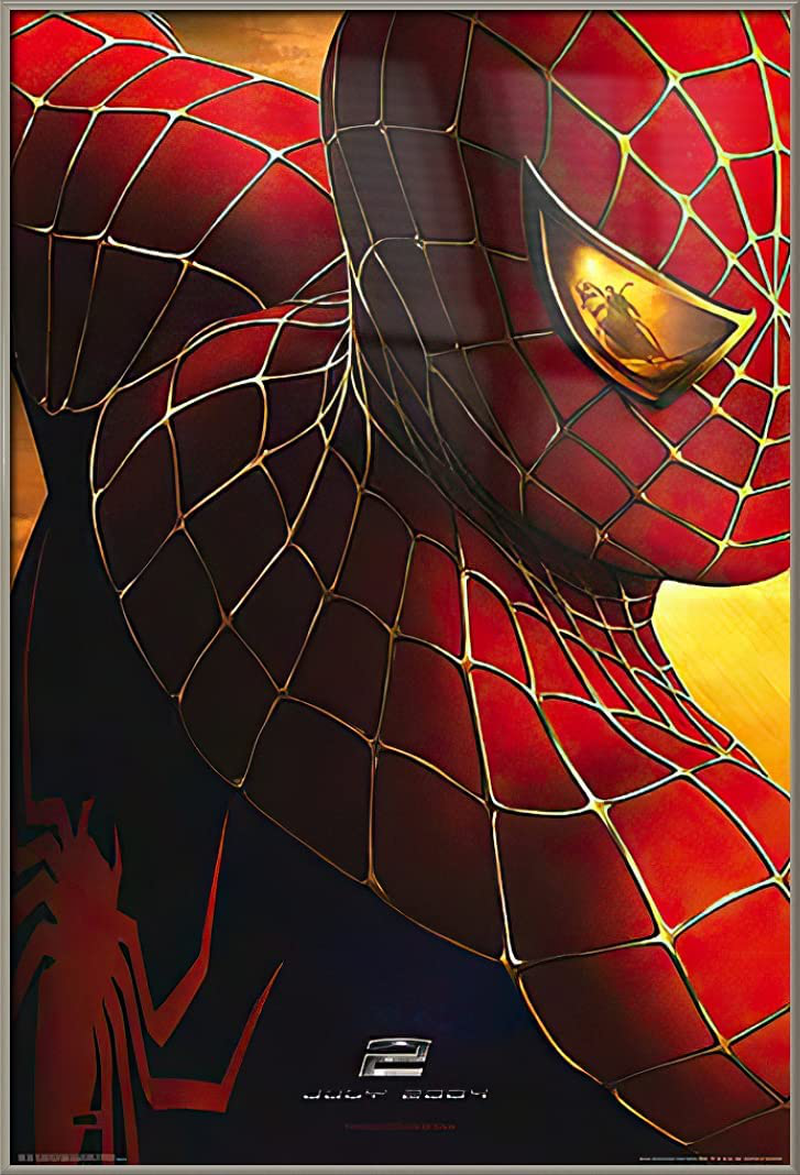 POSTER STOP ONLINE Spider-Man 2 - Framed Movie Poster/Print (Teaser) (Size 27" X 40") Home & Garden > Decor > Artwork > Posters, Prints, & Visual Artwork POSTER STOP ONLINE Brushed Champagne Aluminum Frame Brushed Champagne Aluminum Frame - 27" x 40" 