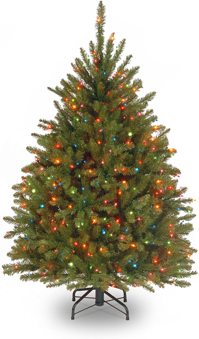 National Tree Company Pre-lit Artificial Christmas Tree | Includes Pre-strung Multi-Color Lights and Stand | Dunhill Fir - 7.5 ft Home & Garden > Decor > Seasonal & Holiday Decorations > Christmas Tree Stands National Tree Company Multicolored Lights 4.5ft 