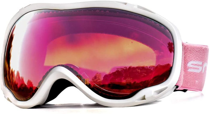 HUBO SPORTS Ski Snow Goggles for Men Women Adult,OTG Snowboard Goggles of Dual Lens with Anti Fog for UV Protection for Girls