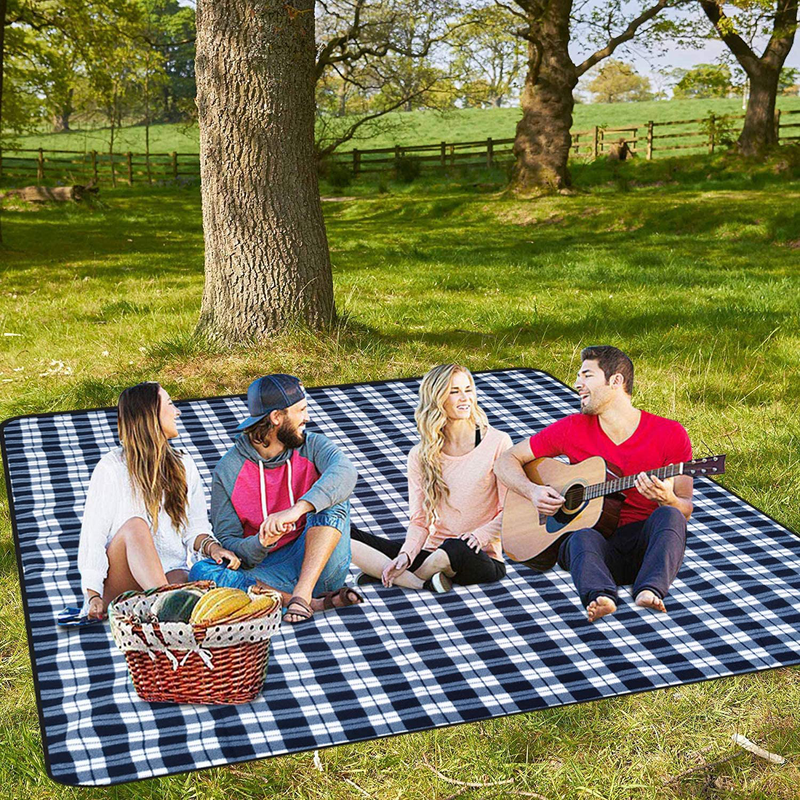 Mumu Sugar Outdoor Picnic Blanket,Extra Large Picnic Blanket 80"x80" with 3 Layers Material,Waterproof Foldable Picnic Outdoor Blanket Picnic Mat for Camping Beach Park Family Concerts Fireworks Home & Garden > Lawn & Garden > Outdoor Living > Outdoor Blankets > Picnic Blankets Mumu Sugar   
