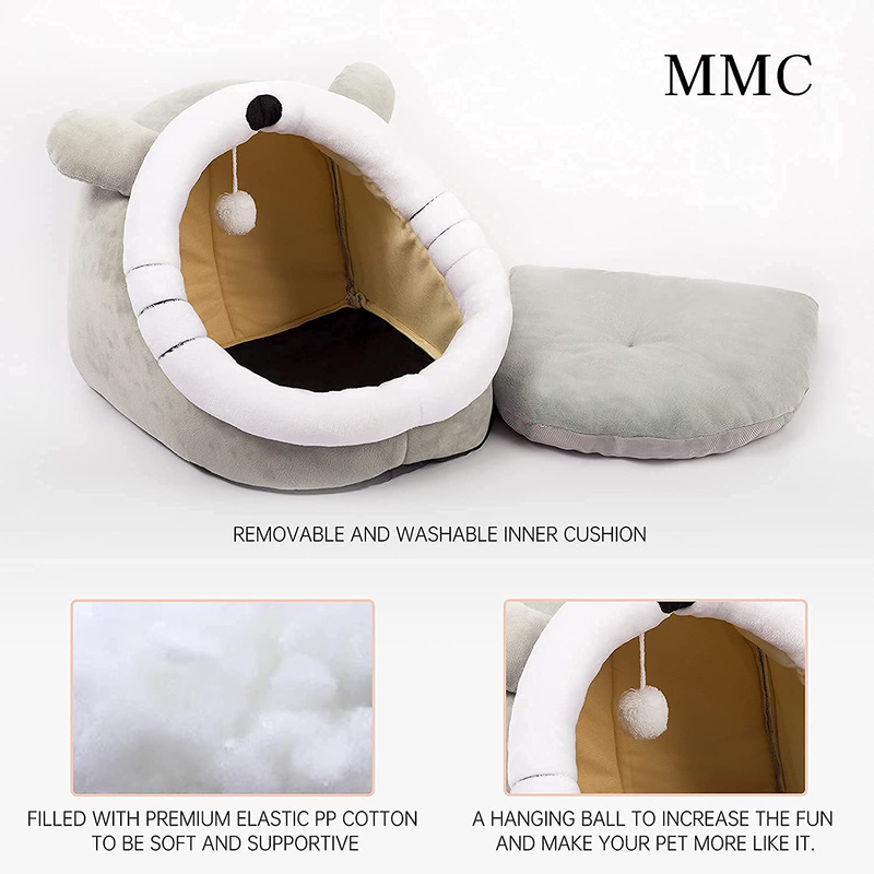 MMC Half-Enclosed Cat Bed Warm Nest, Removable and Washable Pet House for Indoor Cats Animals & Pet Supplies > Pet Supplies > Cat Supplies > Cat Beds MMC   