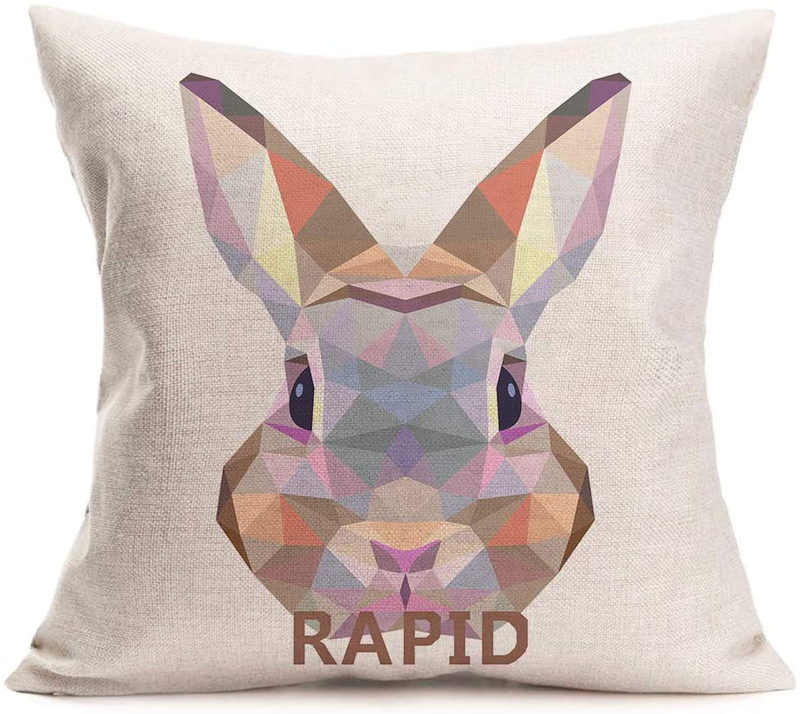 Pillow Covers Abstract Adorable Funny Animal Pig Throw Pillow Covers Cotton Linen Square Pillowcase Cushion Cover for Home Sofa Couch Car Decoration 18 X 18 Inches (Pig Head) Home & Garden > Decor > Chair & Sofa Cushions Royalours Rapid  