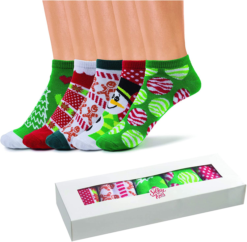 Silky Toes Womens Colorful Low Cut Socks Casual No Show Socks, 10 Pairs per pack Home & Garden > Decor > Seasonal & Holiday Decorations& Garden > Decor > Seasonal & Holiday Decorations KOL DEALS Holiday- Red (5 Pairs Per Box) 9-11 