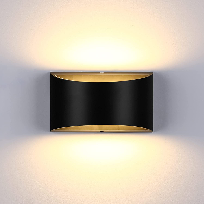Lightess Modern LED Wall Sconce Dimmable up down Wall Lamp Black Indoor Wall Lights 12W Hallway Wall Mounted Lighting Fixtures for Living Room Bedroom Stair, Warm White Home & Garden > Lighting > Lighting Fixtures > Wall Light Fixtures KOL DEALS   