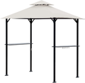 Easylee Grill Gazebo Shelter Replacement Canopy 5' x8' Double Tiered BBQ Cover Roof ONLY FIT for Easylee Grill Gazebo(Rust) Home & Garden > Lawn & Garden > Outdoor Living > Outdoor Structures > Canopies & Gazebos Easylee Light Grey  