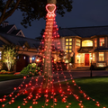 Efunly Valentines Day Decoration Lights,300 LED 8 Modes 29V Plug in Curtain Lights,Heart Shaped String Lights for Bedroom Wedding Indoor Outdoor Party Valentine'S Day Decor Home & Garden > Lighting > Light Ropes & Strings Linhai Dingshun Electronic Co., Ltd Red  