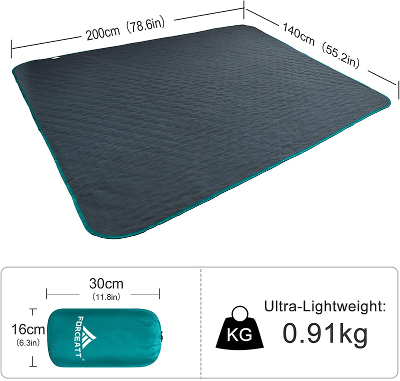 Forceatt Camping Blanket, Compact Picnic Blanket/Outdoor blanke, Tear Resistant, for Outdoor Festivals, Beaches, picnics, Stadium，Camping, Parks, Hiking, Travel, Family Suitable for Four Seasons