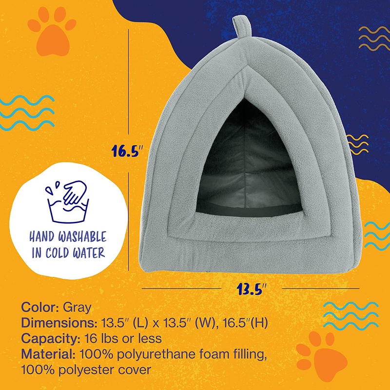 PETMAKER Igloo Pet Bed Collection - Soft Indoor Enclosed Covered Tent/House for Cats, Kittens, and Small Pets with Removable Cushion Pad Animals & Pet Supplies > Pet Supplies > Cat Supplies > Cat Beds PETMAKER   