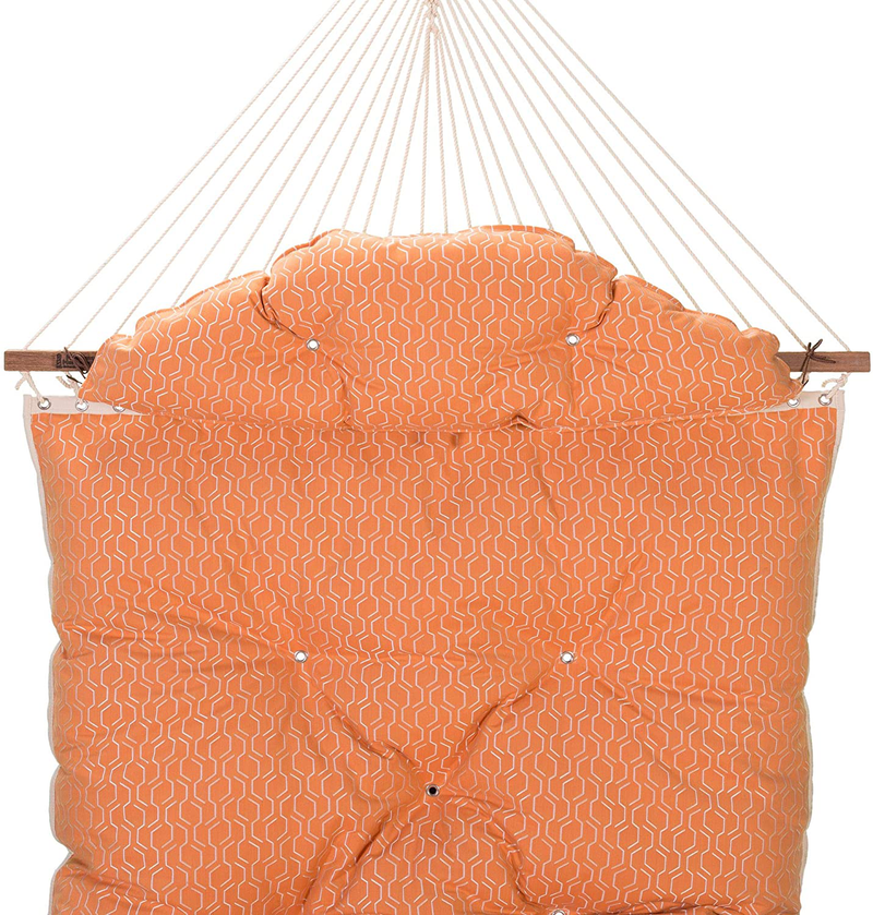 Hatteras Hammocks Adaptation Apricot Sunbrella Tufted Hammock with Detachable Pillow, Handcrafted in The USA, Accommodates 2 People, 450 LB Weight Capacity, 13 ft. x 55 in. Home & Garden > Lawn & Garden > Outdoor Living > Hammocks Hatteras Hammocks   