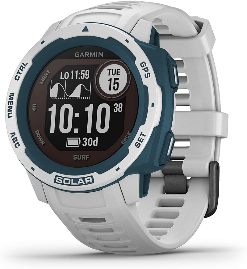 Garmin 010-02064-00 Instinct, Rugged Outdoor Watch with GPS, Features Glonass and Galileo, Heart Rate Monitoring and 3-Axis Compass, Graphite Apparel & Accessories > Jewelry > Watches Garmin Cloudbreak Solar - Surf Edition 