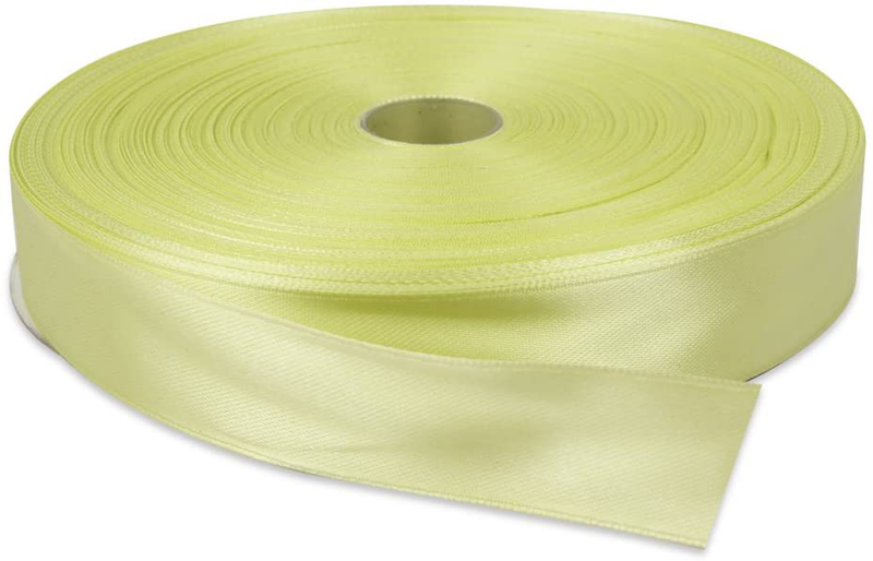 Topenca Supplies 3/8 Inches x 50 Yards Double Face Solid Satin Ribbon Roll, White Arts & Entertainment > Hobbies & Creative Arts > Arts & Crafts > Art & Crafting Materials > Embellishments & Trims > Ribbons & Trim Topenca Supplies Light Lime Green 1" x 50 yards 