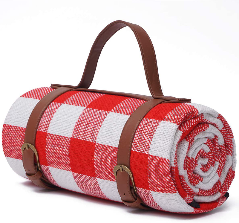 HulaFish Large 59''x79'' Waterproof Picnic Blanket - 3 Layered Foldable Outdoor Picnic Mat Perfect for Park and Beach, Grass / Water Resistant - Beach Blanket / Picnic Blankets Home & Garden > Lawn & Garden > Outdoor Living > Outdoor Blankets > Picnic Blankets HulaFish Red Gingham Extra Large  