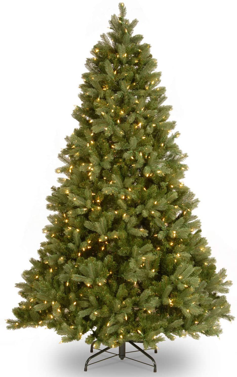 National Tree Company 'Feel Real' Pre-lit Artificial Christmas Tree | Includes Pre-strung White Lights and Stand | Downswept Douglas Fir - 4.5 ft Home & Garden > Decor > Seasonal & Holiday Decorations > Christmas Tree Stands National Tree - Drop Ship 7 ft  