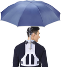 Primo Supply Wearable Hands-Free Umbrella Sun Rain Blocker Fishing Outdoor Use Running Jogging Get Shade and Avoid Hot Afternoons Outside and UV Sunburn Home & Garden > Lawn & Garden > Outdoor Living > Outdoor Umbrella & Sunshade Accessories Primo Supply BLUE / GREY  