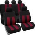 FH Group FB036BLACK115 Seat Cover (Airbag Compatible and Split Bench Black) Vehicles & Parts > Vehicle Parts & Accessories > Motor Vehicle Parts > Motor Vehicle Seating FH Group Burgundy  