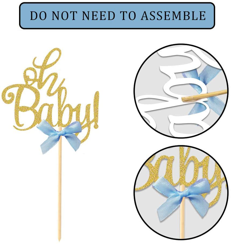 Oh Baby Cupcake Toppers Picks for Baby Shower Gender Reveal Party Decorations - Set of 24 Home & Garden > Decor > Seasonal & Holiday Decorations& Garden > Decor > Seasonal & Holiday Decorations BCHOCKS   