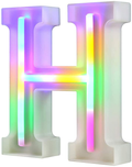 Neon Letter Lights 26 Alphabet Letter Bar Sign Letter Signs for Wedding Christmas Birthday Partty Supplies,USB/Battery Powered Light Up Letters for Home Decoration-Colourful J Home & Garden > Decor > Seasonal & Holiday Decorations& Garden > Decor > Seasonal & Holiday Decorations WARMTHOU Letter-h  