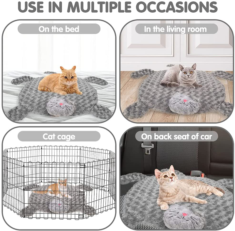 Self Warming Cat Bed Mat for Indoor Cats - Non Slip Mat Bed for Cats Puppies Small Dogs, Washable and Comfortable Sleeping Bed Mat Animals & Pet Supplies > Pet Supplies > Cat Supplies > Cat Beds PAWCHIE   