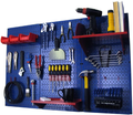 Pegboard Organizer Wall Control 4 ft. Metal Pegboard Standard Tool Storage Kit with Galvanized Toolboard and Black Accessories Hardware > Hardware Accessories > Tool Storage & Organization Wall Control Blue Pegboard with Red Accessories Storage 
