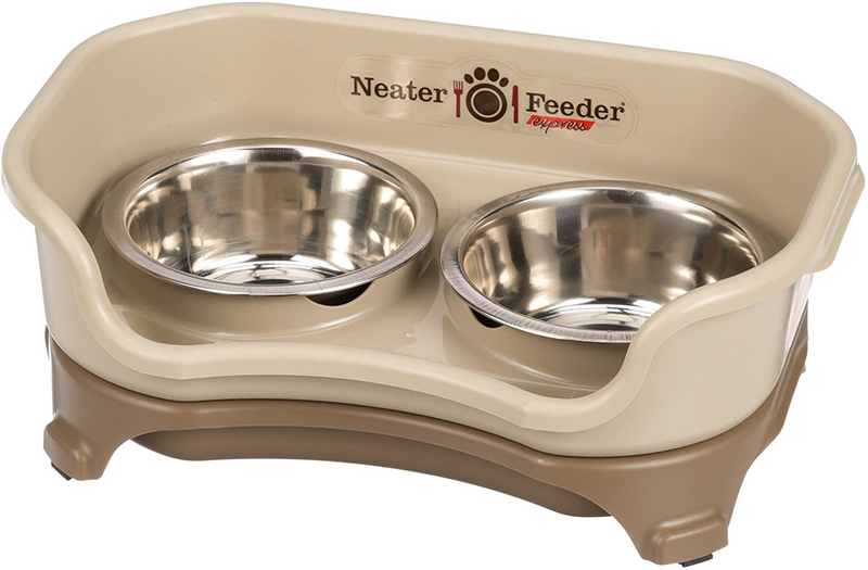Neater Feeder Express Elevated Dog and Cat Bowls - Raised Pet Dish - Stainless Steel Food and Water Bowls for Small to Large Dogs and Cats Animals & Pet Supplies > Pet Supplies > Dog Supplies Neater Feeder Cappuccino S (for Small Dogs) 