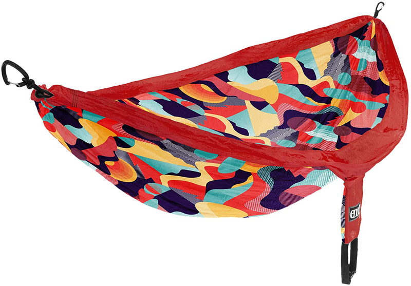 ENO, Eagles Nest Outfitters DoubleNest Print Lightweight Camping Hammock, 1 to 2 Person Home & Garden > Lawn & Garden > Outdoor Living > Hammocks ENO Retro/Red  